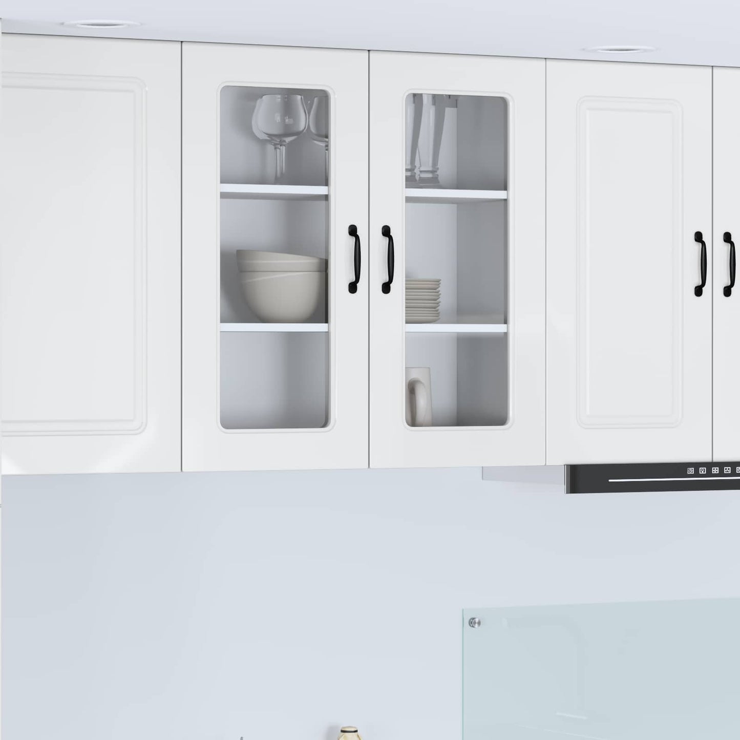 vidaXL Küchenschrank Kalmar Hochglanz Weiß 80 x 31 x 80 cm