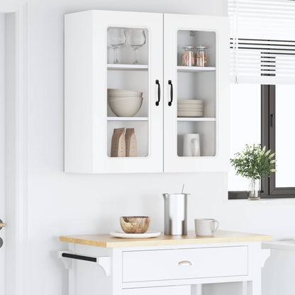 vidaXL Küchenschrank Kalmar Hochglanz Weiß 80 x 31 x 80 cm