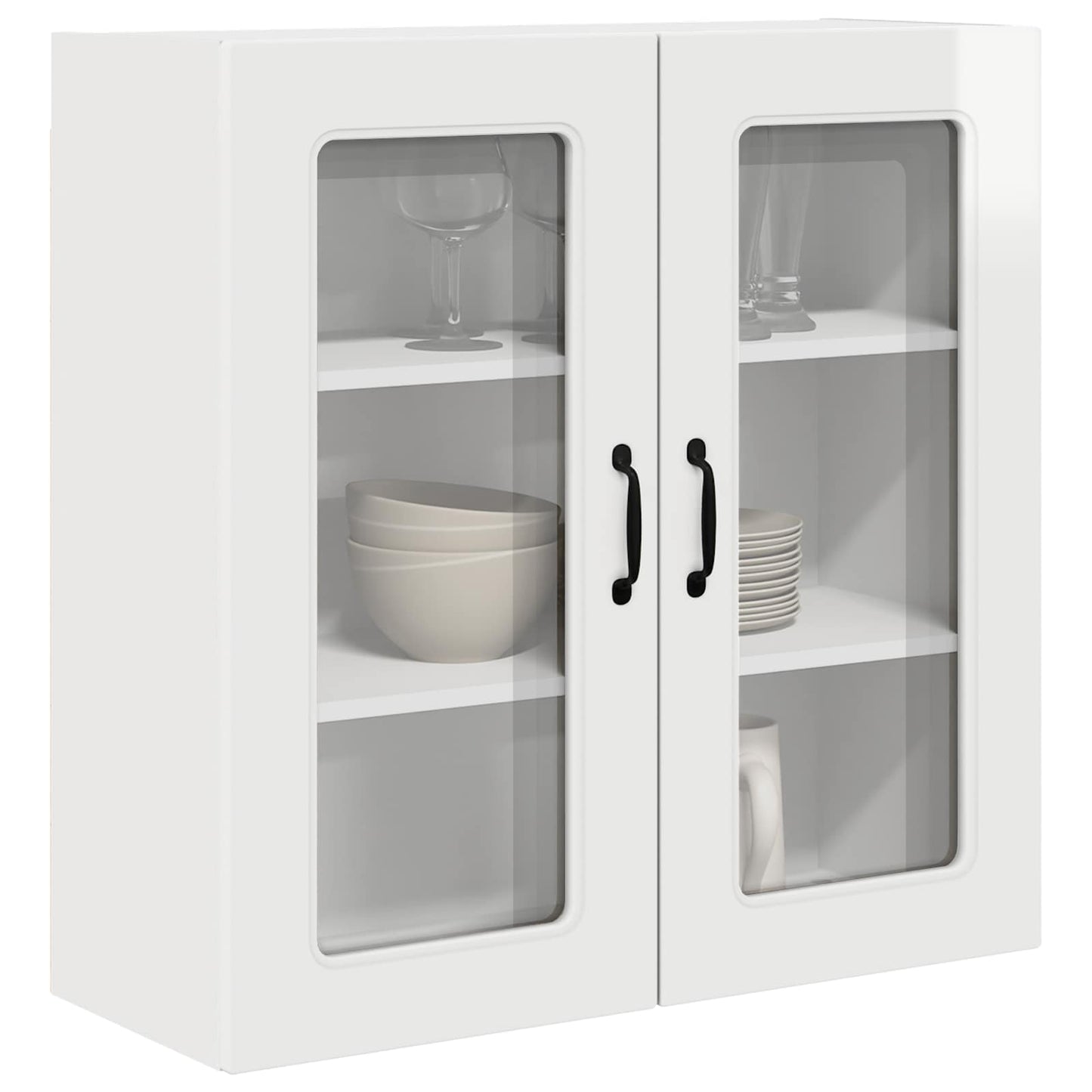 vidaXL Küchenschrank Kalmar Hochglanz Weiß 80 x 31 x 80 cm