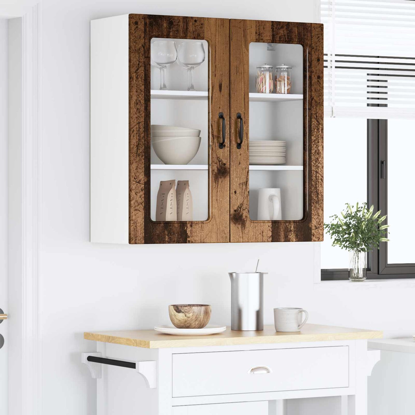 vidaXL Küchenschrank Kalmar Altholz 80 x 31 x 80 cm Holzwerkstoff