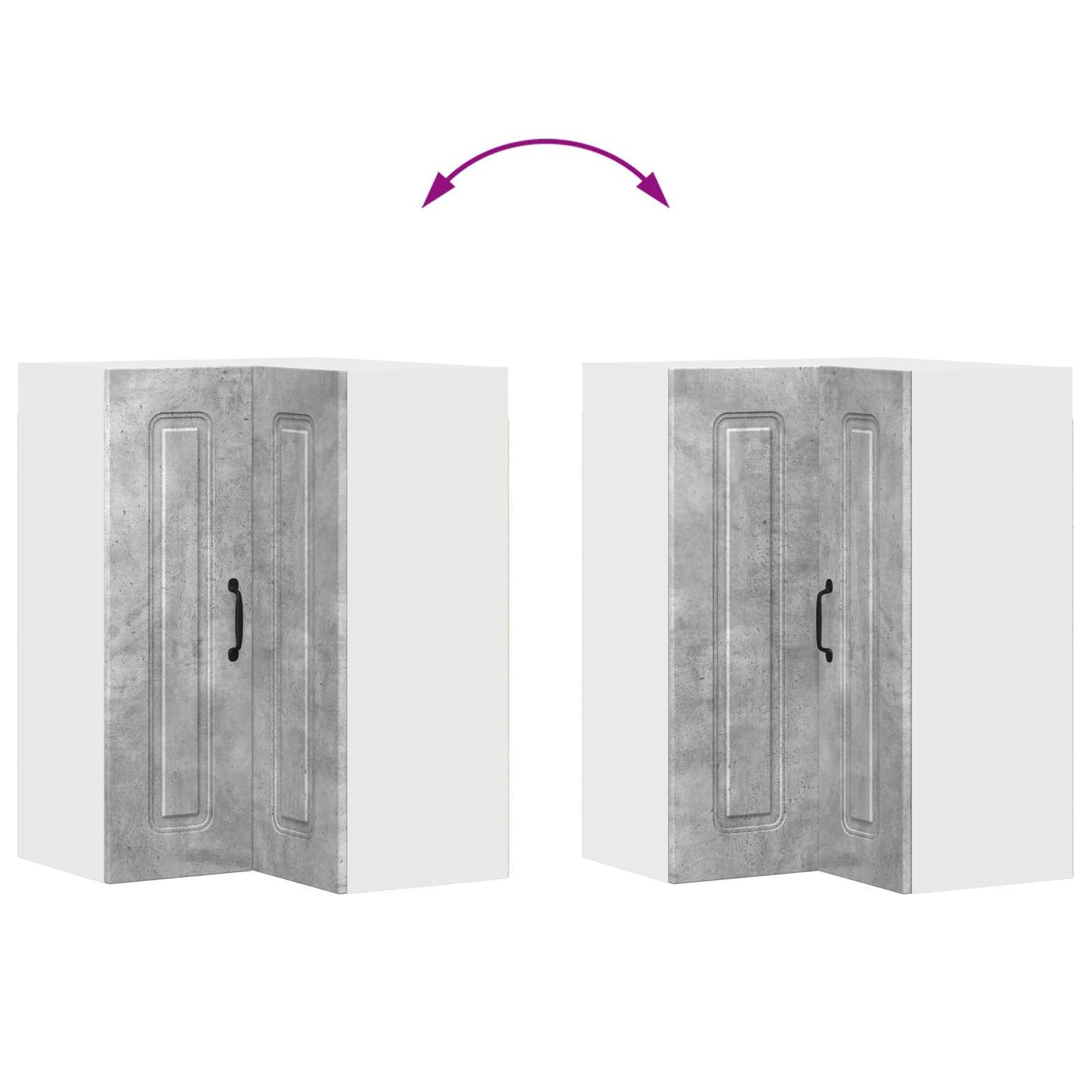 vidaXL Küchenschrank Kalmar Beton Grau 57 x 57 x 80 cm Holzwerkstoff