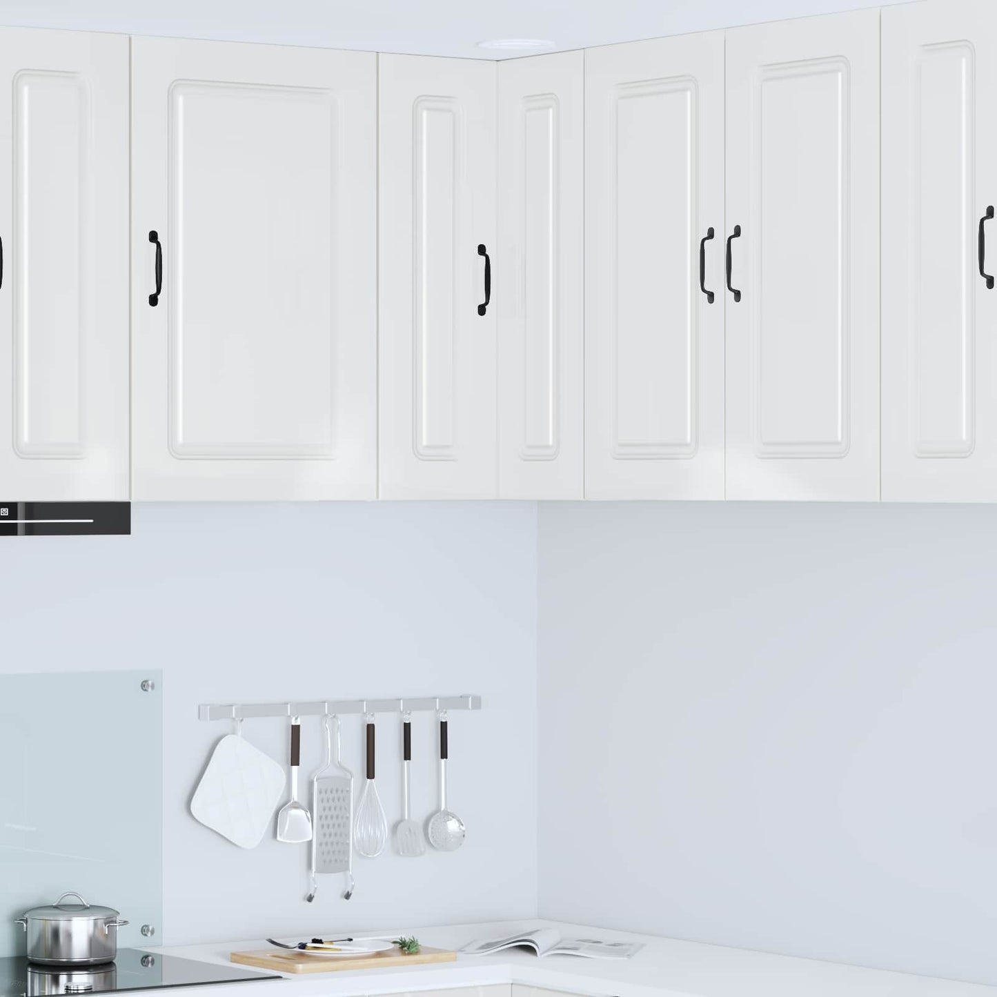 vidaXL Küchenschrank Kalmar Hochglanz Weiß 57 x 57 x 80 cm
