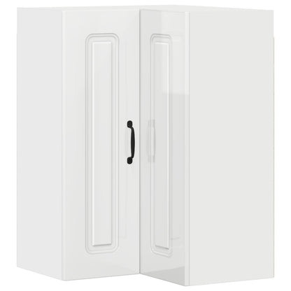 vidaXL Küchenschrank Kalmar Hochglanz Weiß 57 x 57 x 80 cm