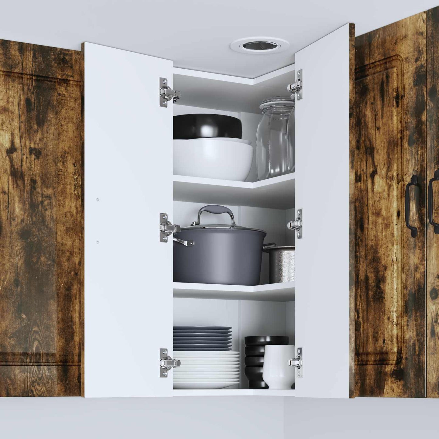vidaXL Küchenschrank Kalmar Geräucherte Eiche 57 x 57 x 80 cm