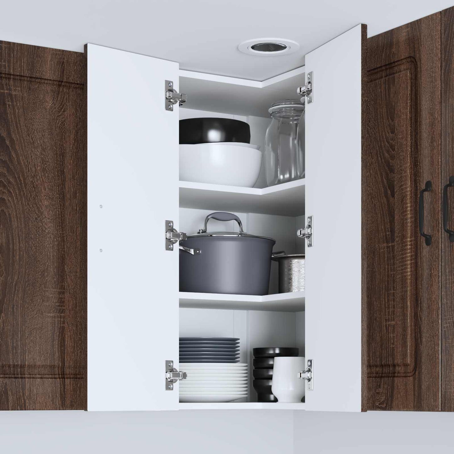 vidaXL Küchenschrank Kalmar Braun Eichen-Optik 57 x 57 x 80 cm