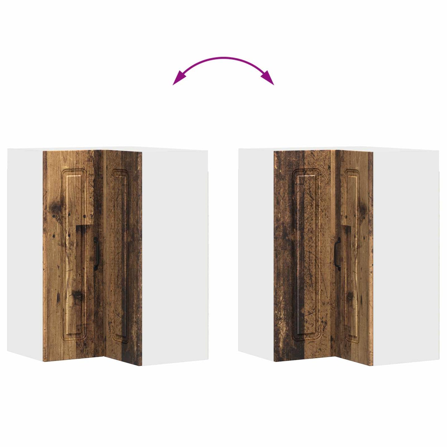 vidaXL Küchenschrank Kalmar Altholz 57 x 57 x 80 cm Holzwerkstoff