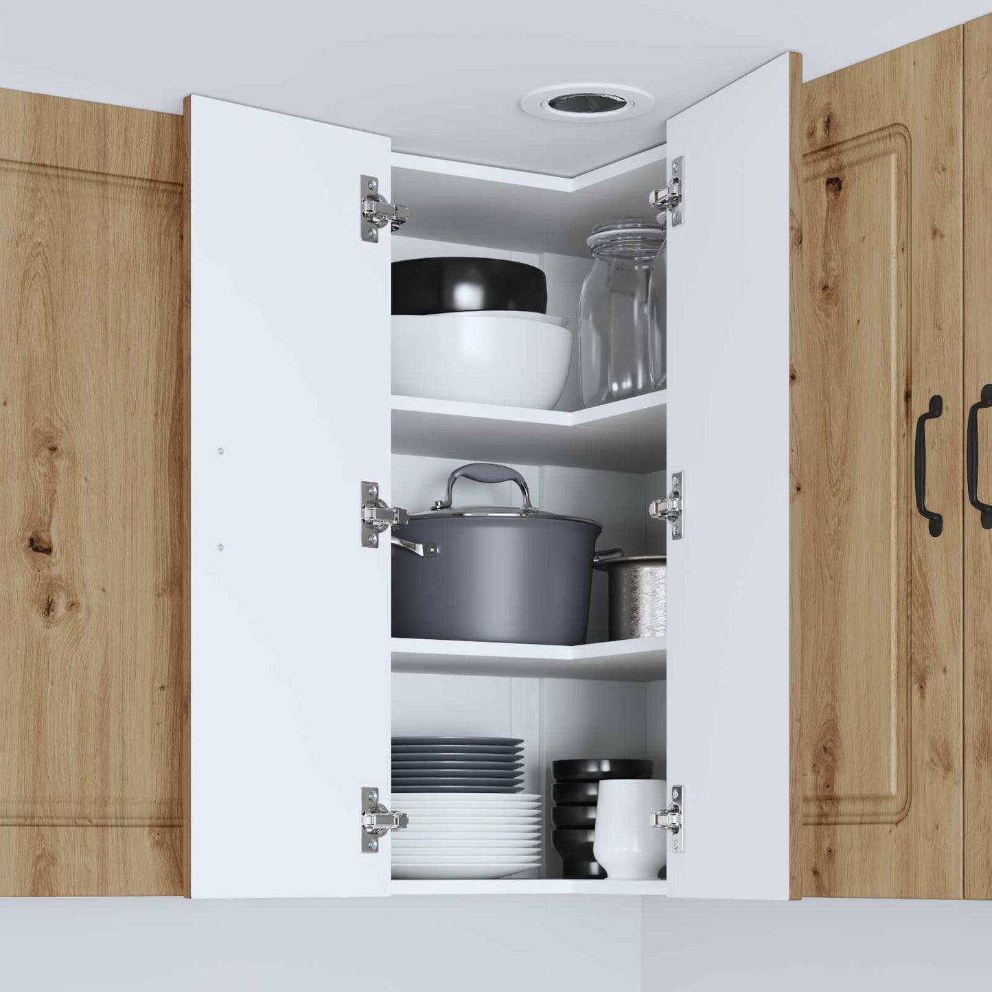 vidaXL Küchenschrank mit Speicher Kalmar Artisan-Eiche 57 x 57 x 80 cm