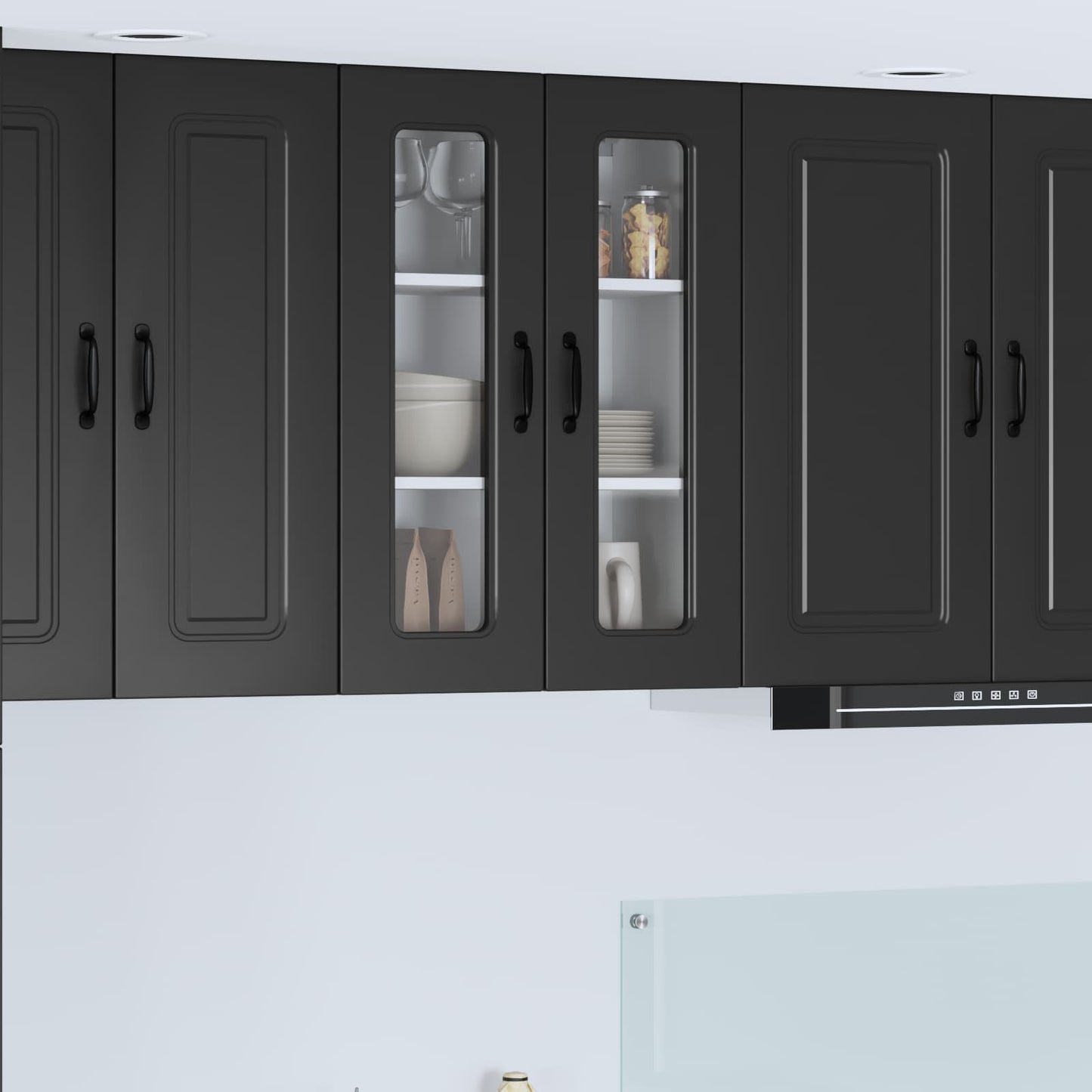 vidaXL Küchenschrank Kalmar Schwarz 60 x 31 x 80 cm Holzwerkstoff