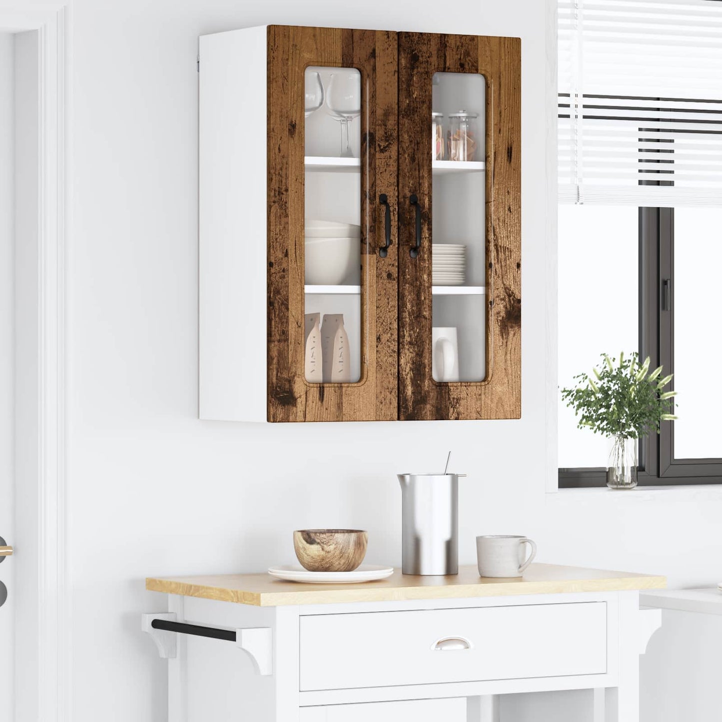 vidaXL Küchenschrank Kalmar Altholz 60 x 31 x 80 cm Holzwerkstoff