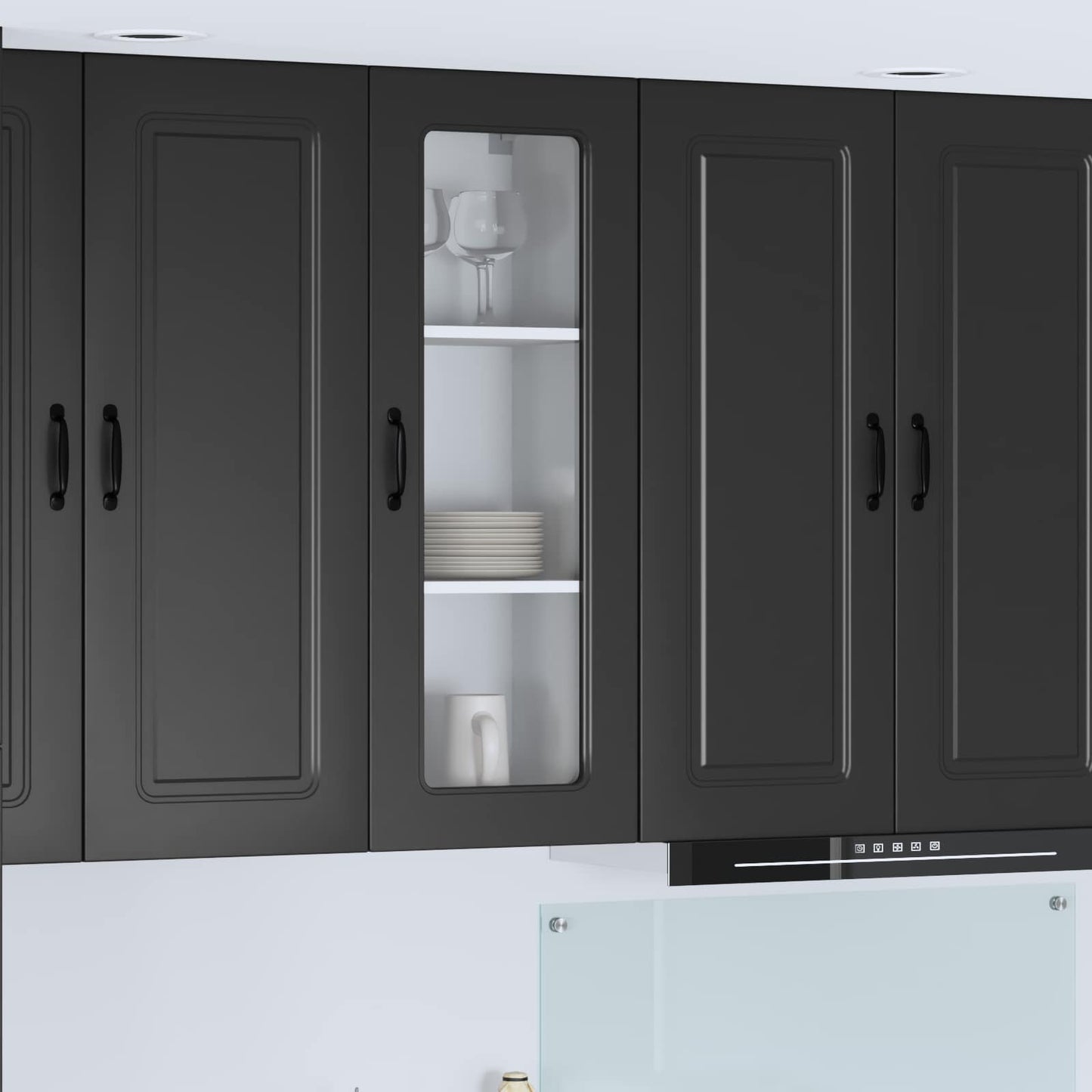 vidaXL Küchenschrank Kalmar Schwarz 40 x 31 x 100 cm Holzwerkstoff