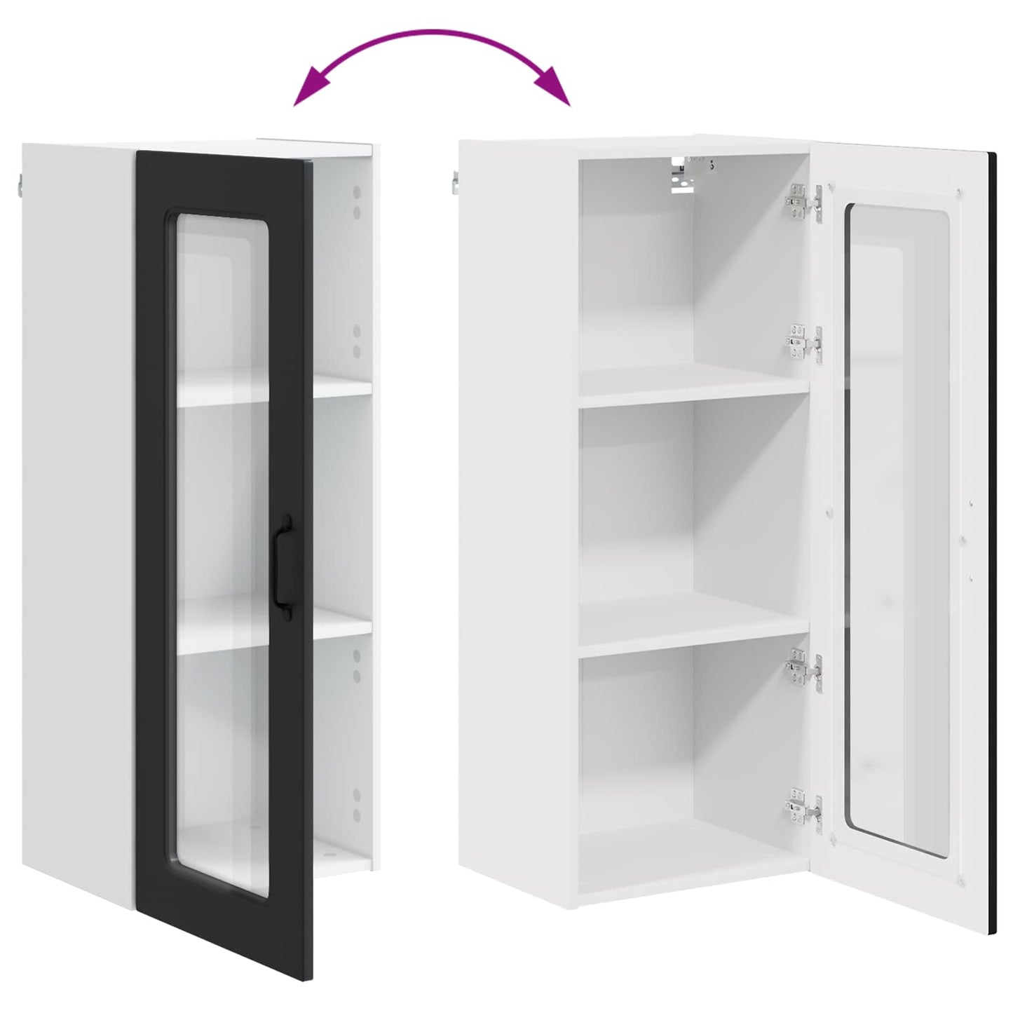 vidaXL Küchenschrank Kalmar Schwarz 40 x 31 x 100 cm Holzwerkstoff