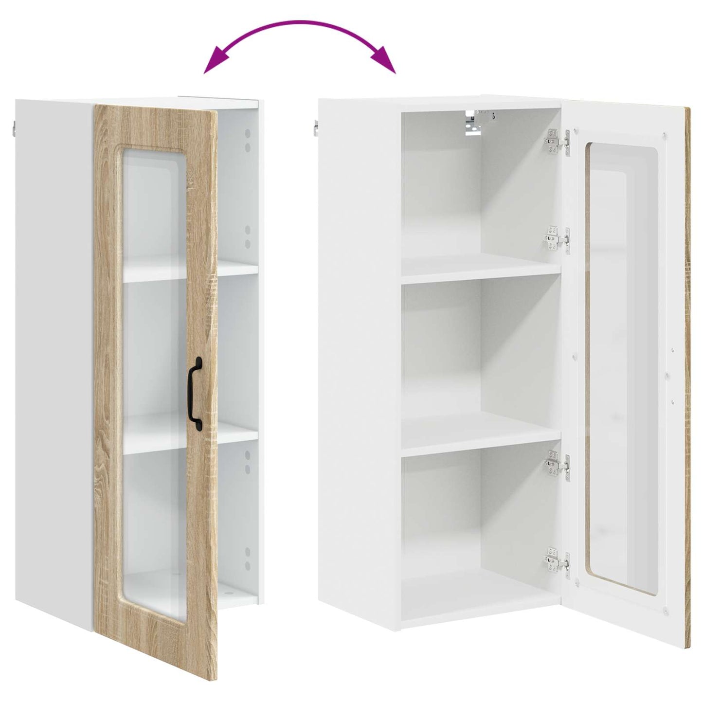 vidaXL Küchenschrank mit Speicher Kalmar Sonoma-Eiche 40 x 31 x 100 cm