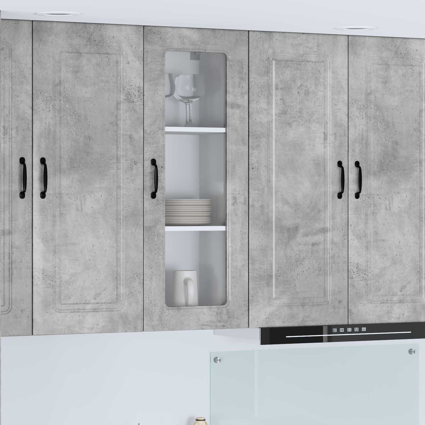 vidaXL Küchenschrank Kalmar Beton Grau 40 x 31 x 100 cm Holzwerkstoff