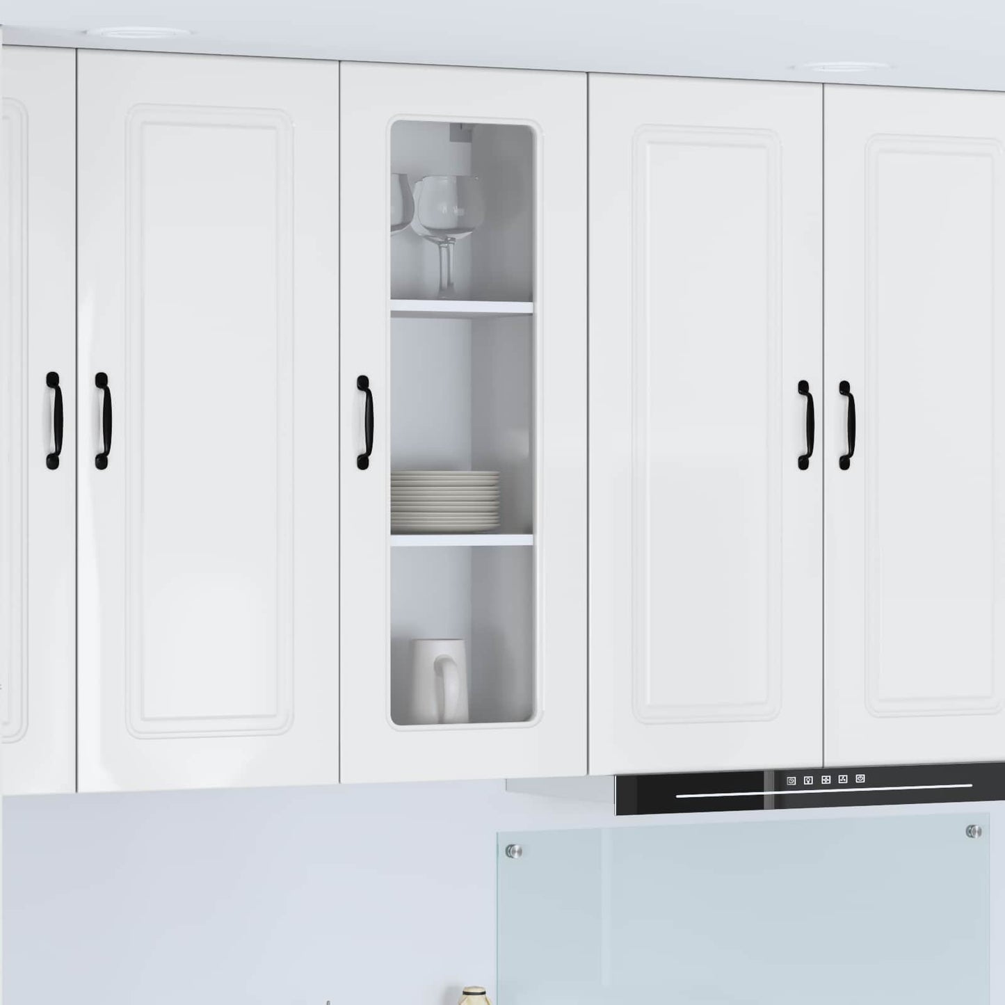 vidaXL Küchenschrank Kalmar Hochglanz Weiß 40 x 31 x 100 cm