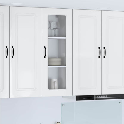 vidaXL Küchenschrank Kalmar Hochglanz Weiß 40 x 31 x 100 cm