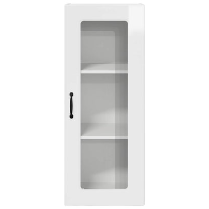 vidaXL Küchenschrank Kalmar Hochglanz Weiß 40 x 31 x 100 cm
