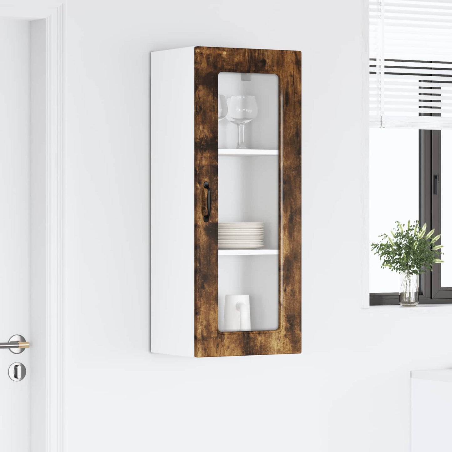 vidaXL Küchenschrank Kalmar Geräucherte Eiche 40 x 31 x 100 cm