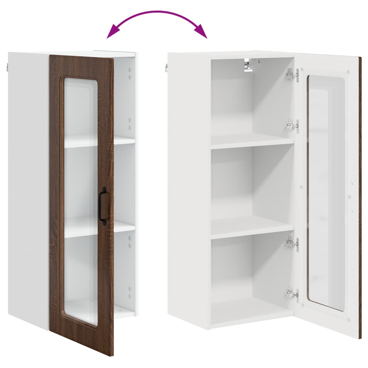 vidaXL Küchenschrank Kalmar Braun Eichen-Optik 40 x 31 x 100 cm