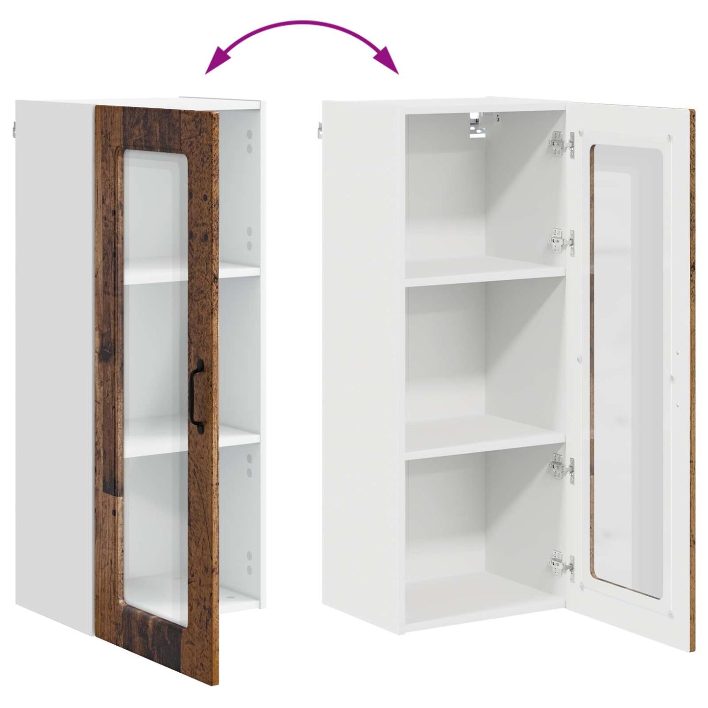 vidaXL Küchenschrank Kalmar Altholz 40 x 31 x 100 cm Holzwerkstoff