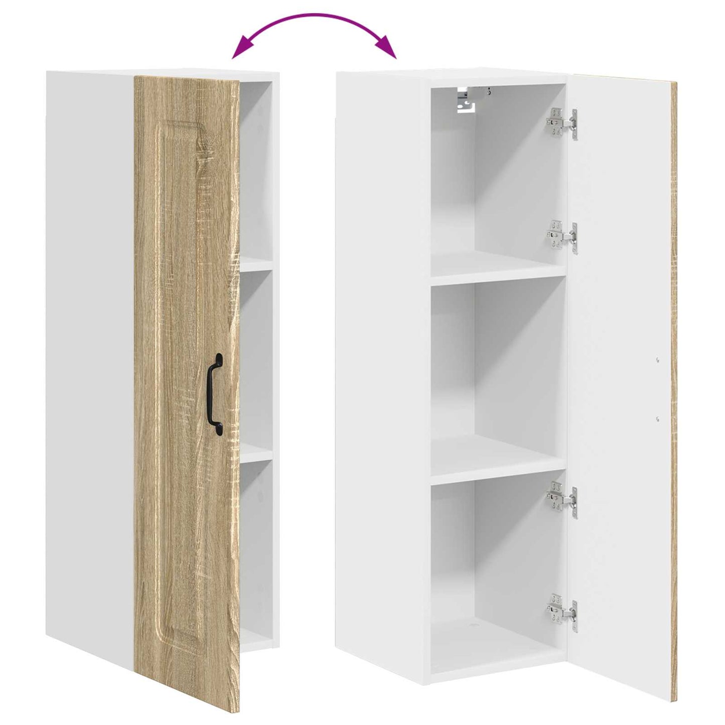 vidaXL Küchenschrank mit Speicher Kalmar Sonoma-Eiche 30 x 31 x 100 cm