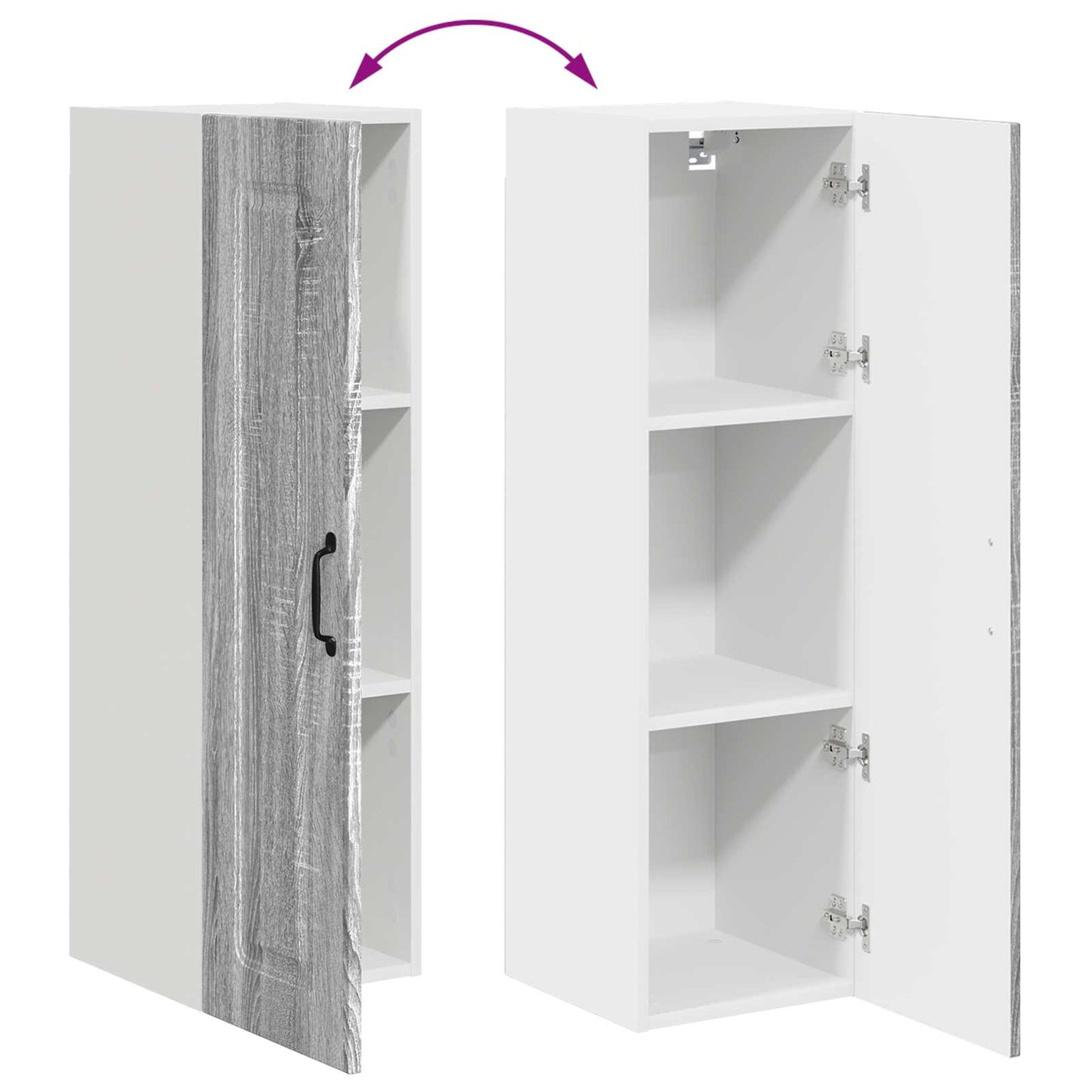 vidaXL Küchenschrank Kalmar Graues Sonoma 30 x 31 x 100 cm