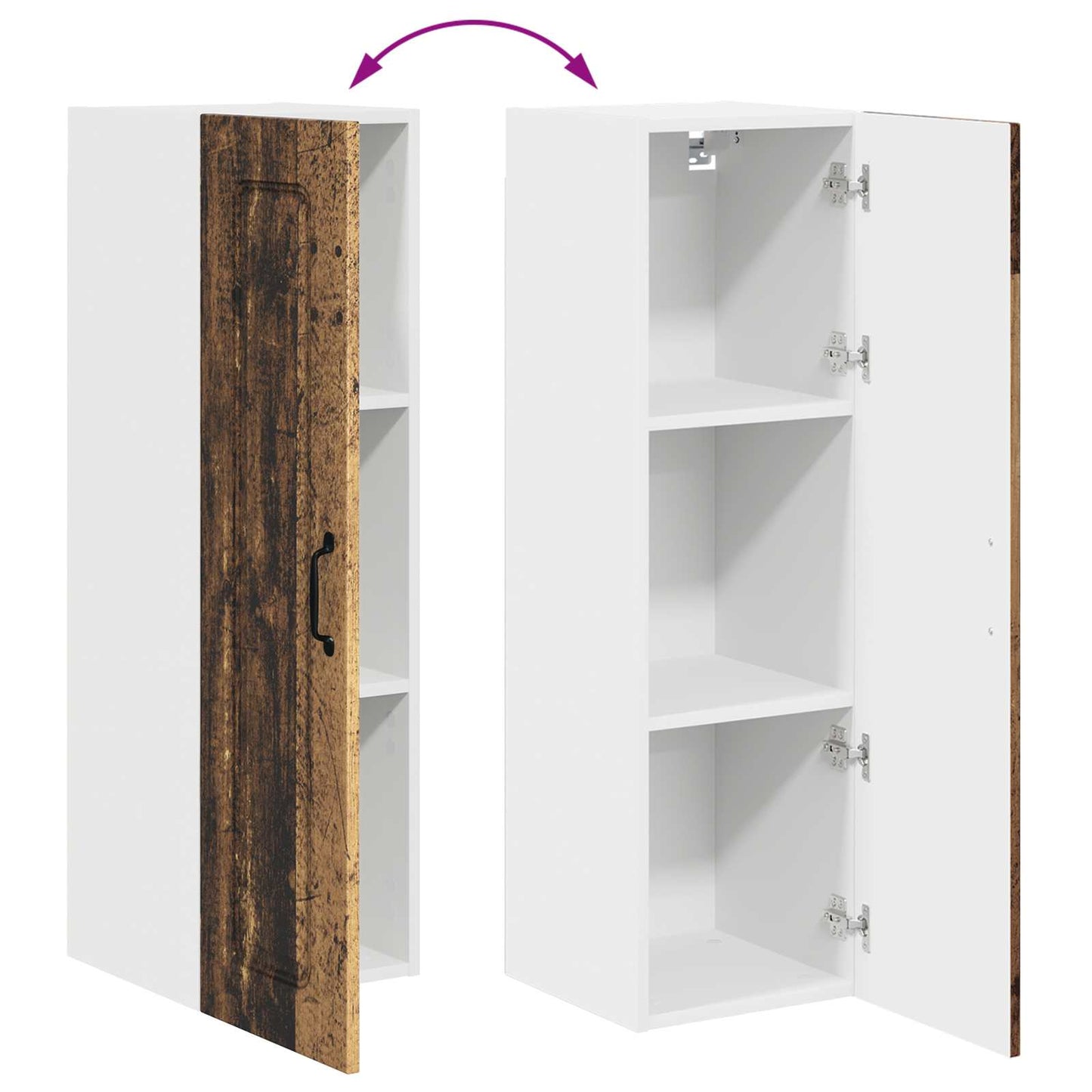 vidaXL Küchenschrank Kalmar Altholz 30 x 31 x 100 cm Holzwerkstoff