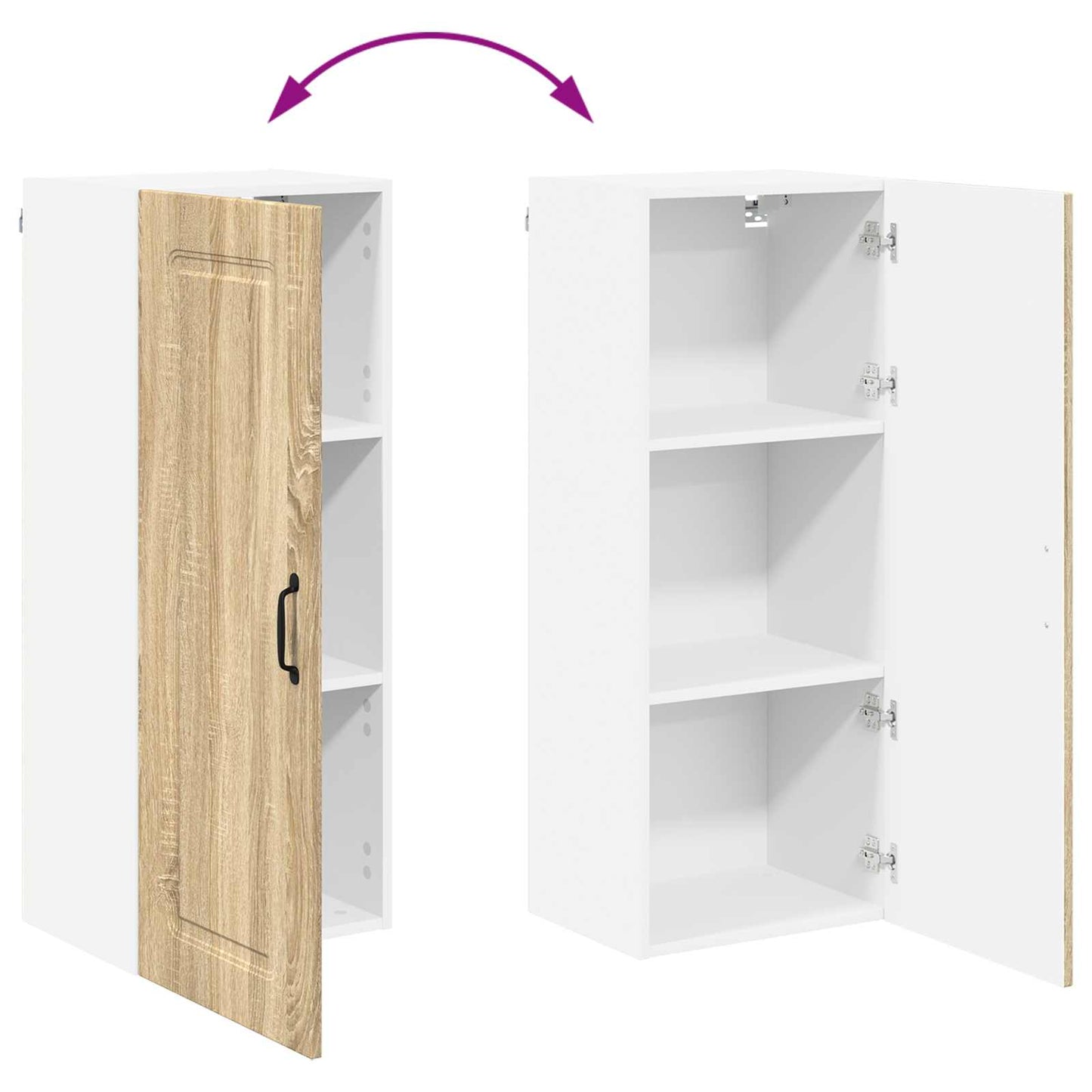 vidaXL Küchenschrank mit Speicher Kalmar Sonoma-Eiche 40 x 31 x 100 cm