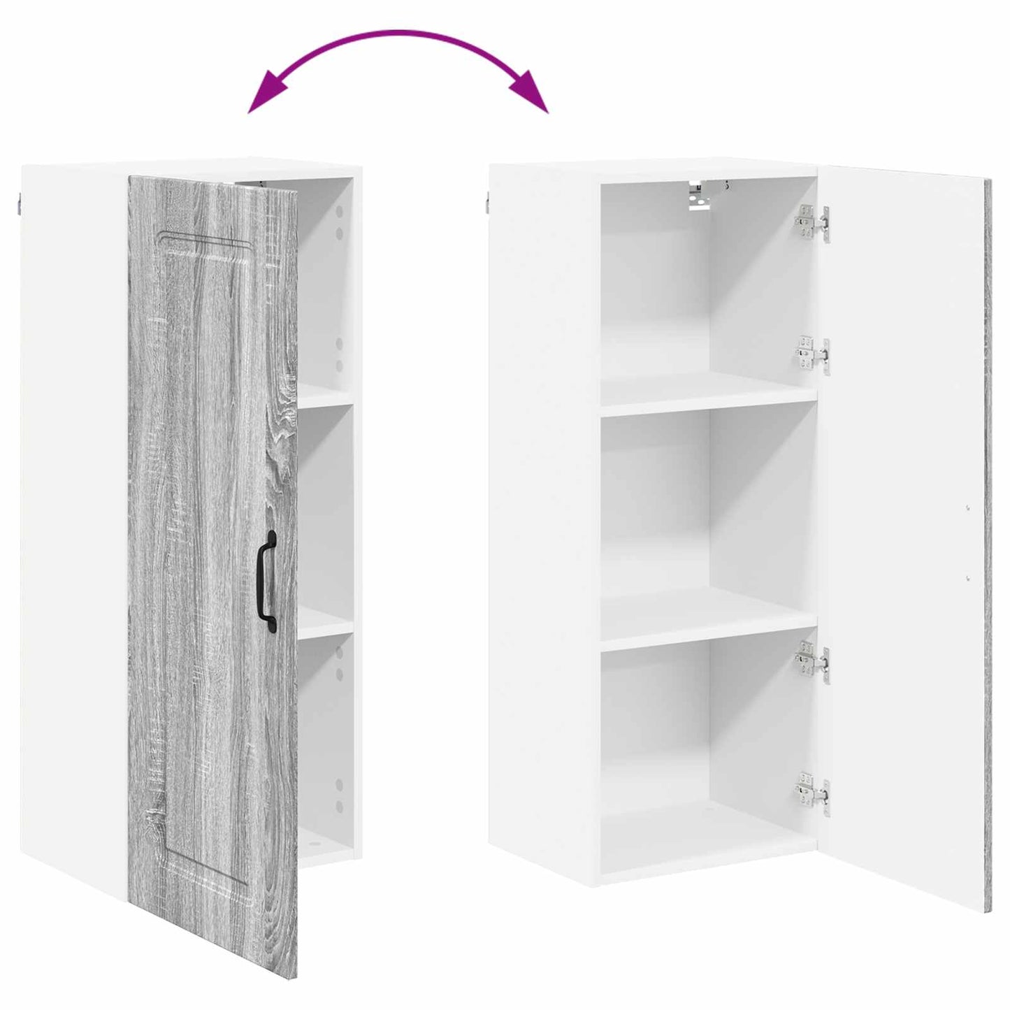 vidaXL Küchenschrank Kalmar Graues Sonoma 40 x 31 x 100 cm