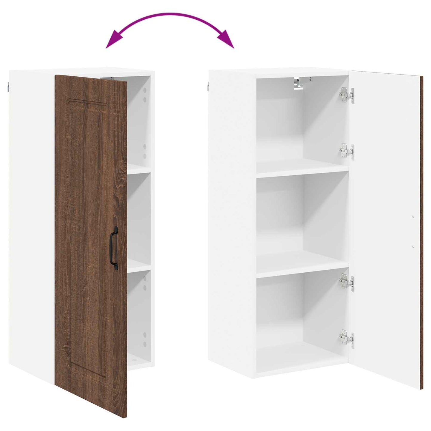 vidaXL Küchenschrank Kalmar Braun Eichen-Optik 40 x 31 x 100 cm
