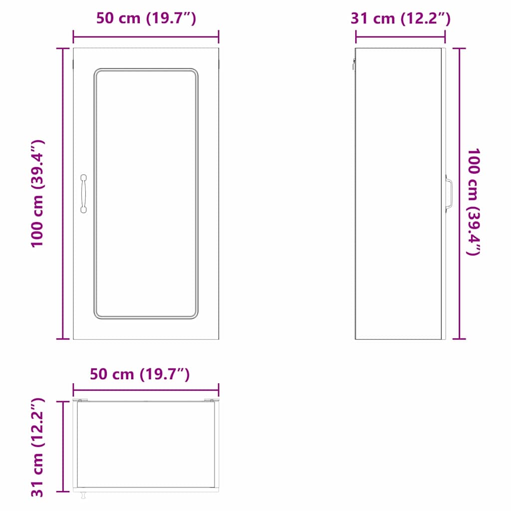 vidaXL Küchenschrank Kalmar Weiß 50 x 31 x 100 cm Holzwerkstoff