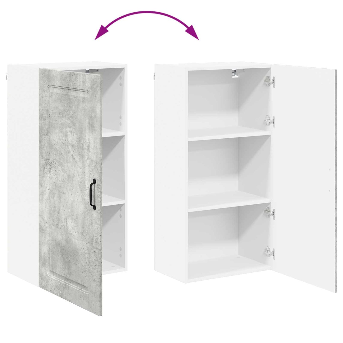 vidaXL Küchenschrank Kalmar Beton Grau 50 x 31 x 100 cm Holzwerkstoff