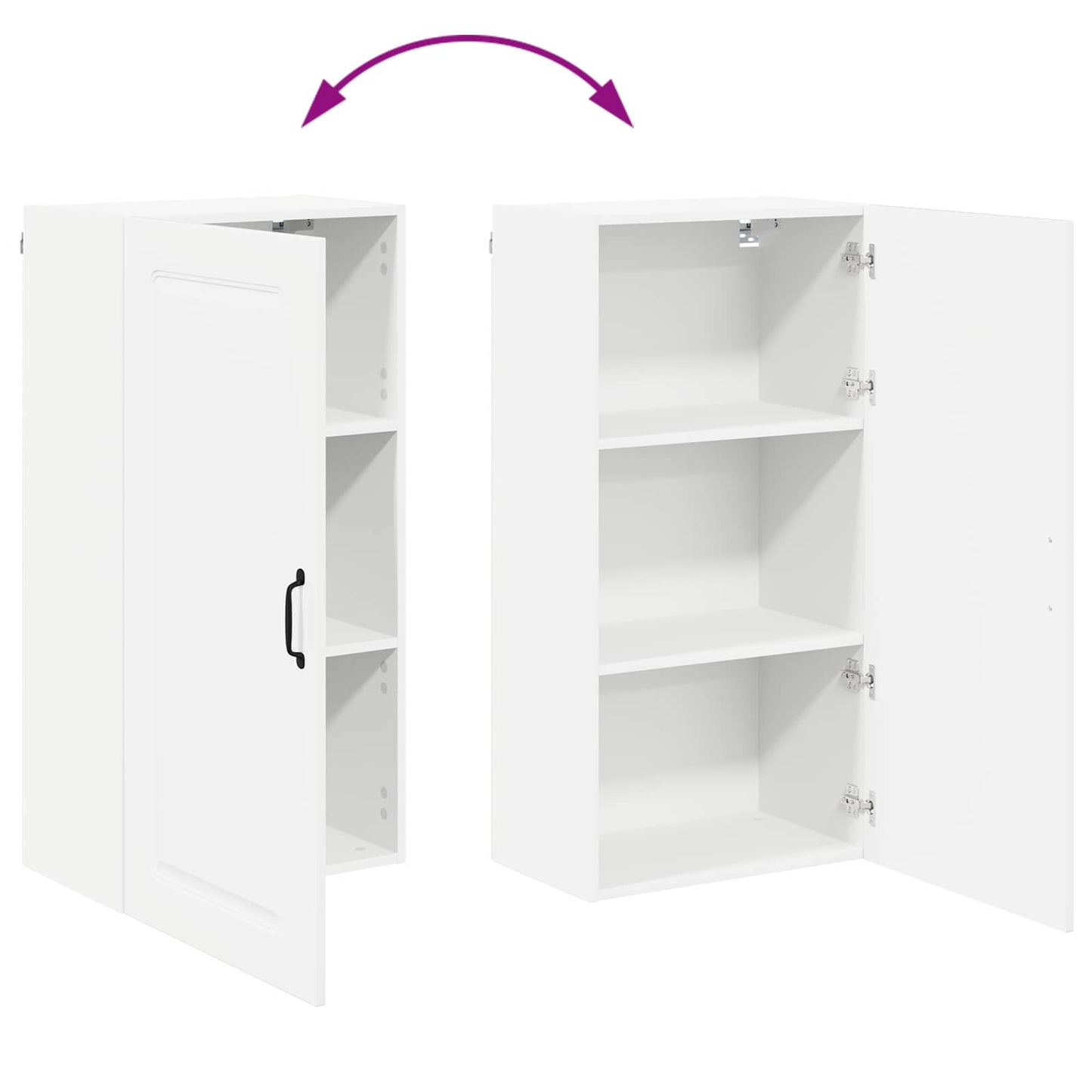 vidaXL Küchenschrank Kalmar Hochglanz Weiß 50 x 31 x 100 cm