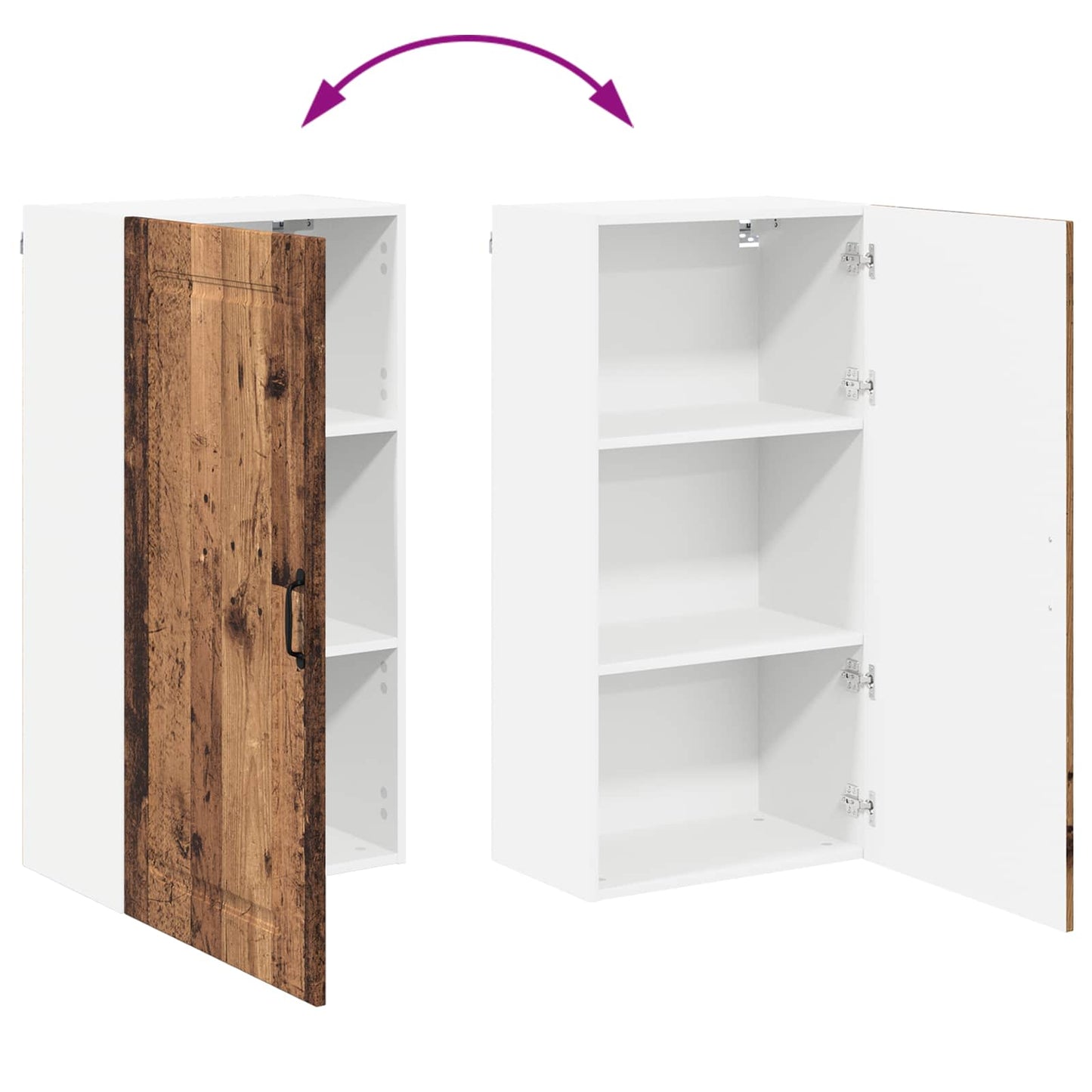vidaXL Küchenschrank Kalmar Altholz 50 x 31 x 100 cm Holzwerkstoff