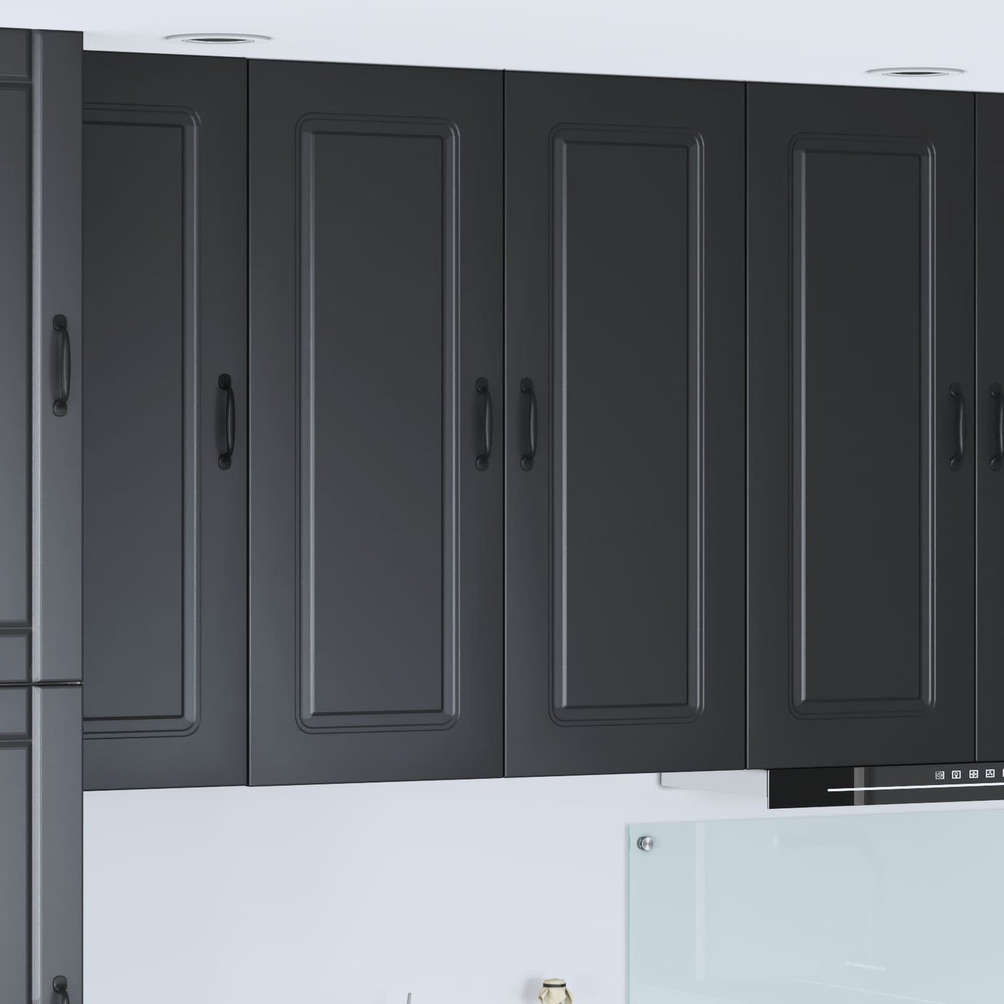 vidaXL Küchenschrank Kalmar Schwarz 80 x 31 x 100 cm Holzwerkstoff