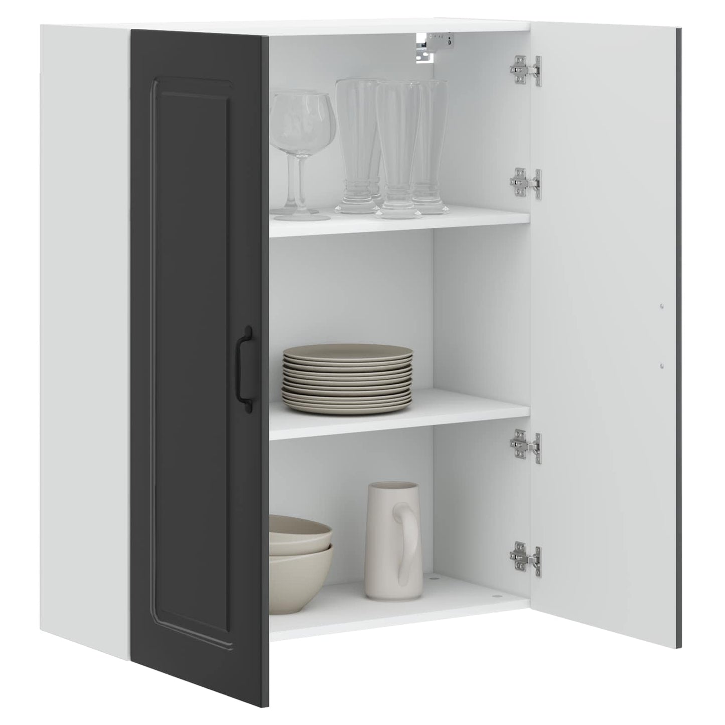 vidaXL Küchenschrank Kalmar Schwarz 80 x 31 x 100 cm Holzwerkstoff