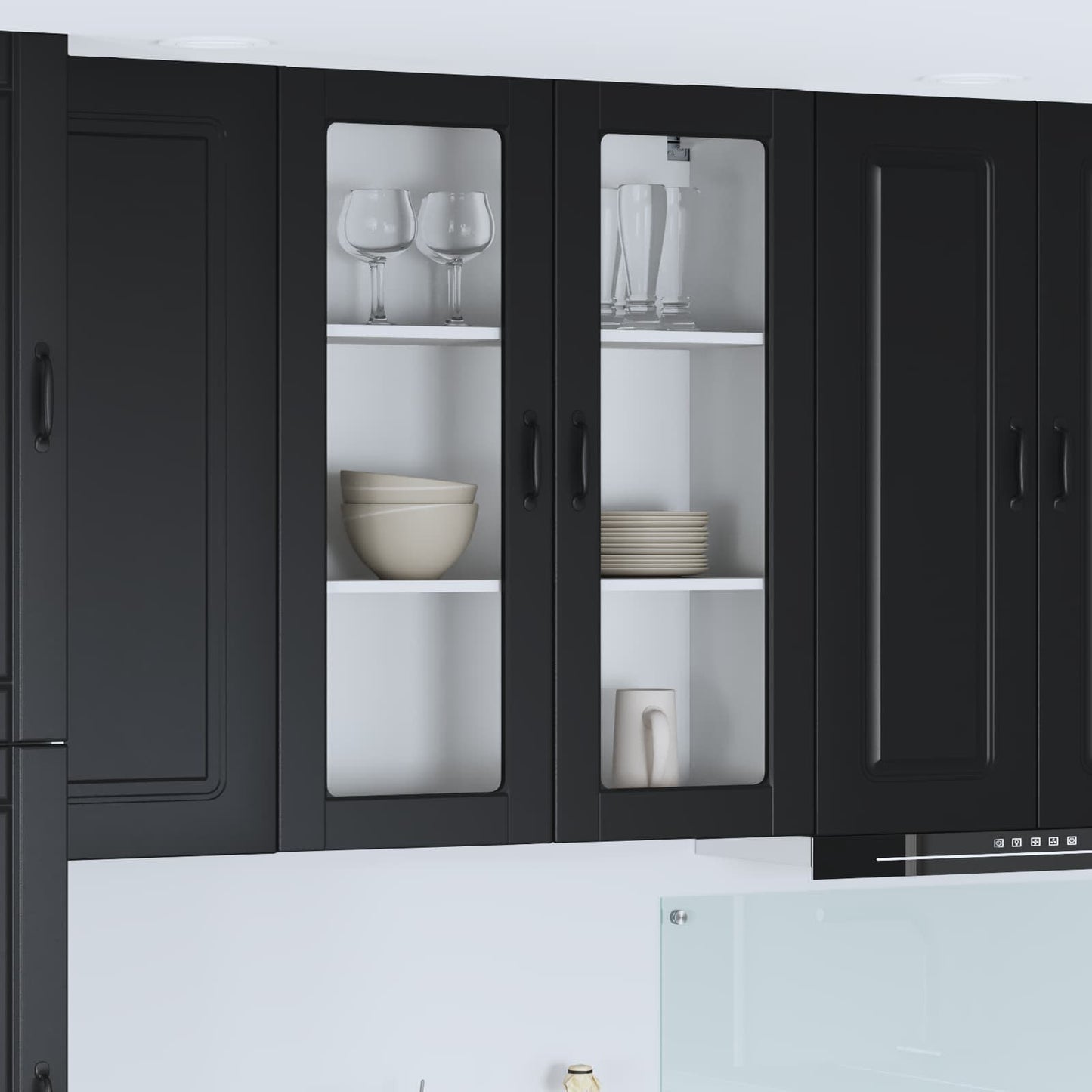 vidaXL Küchenschrank Kalmar Schwarz 80 x 31 x 100 cm Holzwerkstoff
