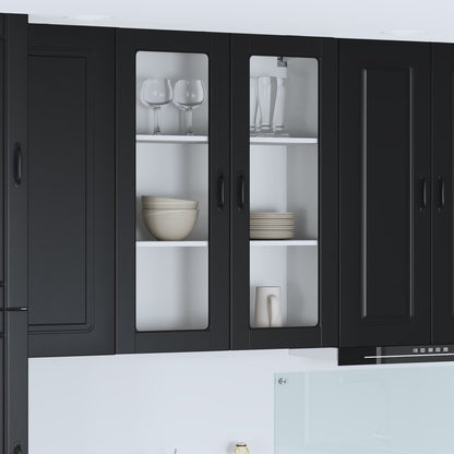 vidaXL Küchenschrank Kalmar Schwarz 80 x 31 x 100 cm Holzwerkstoff