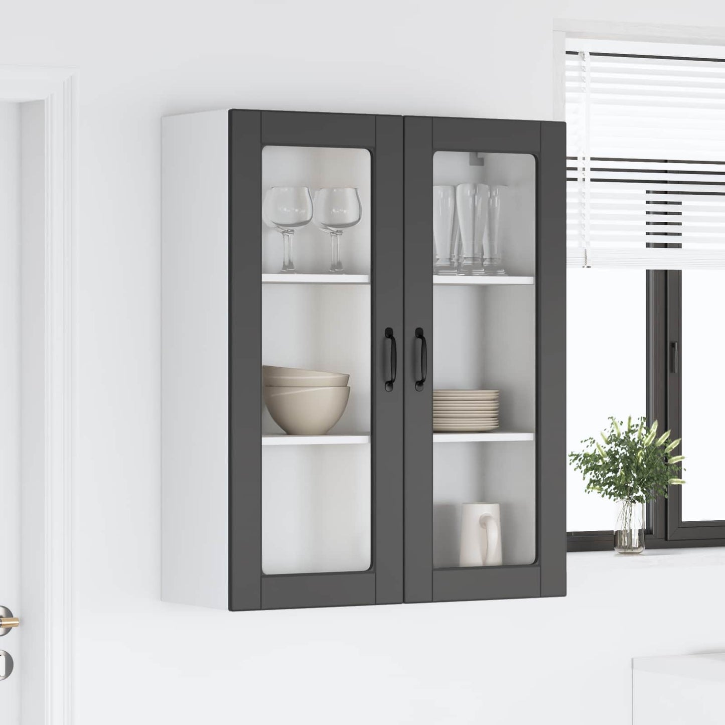 vidaXL Küchenschrank Kalmar Schwarz 80 x 31 x 100 cm Holzwerkstoff
