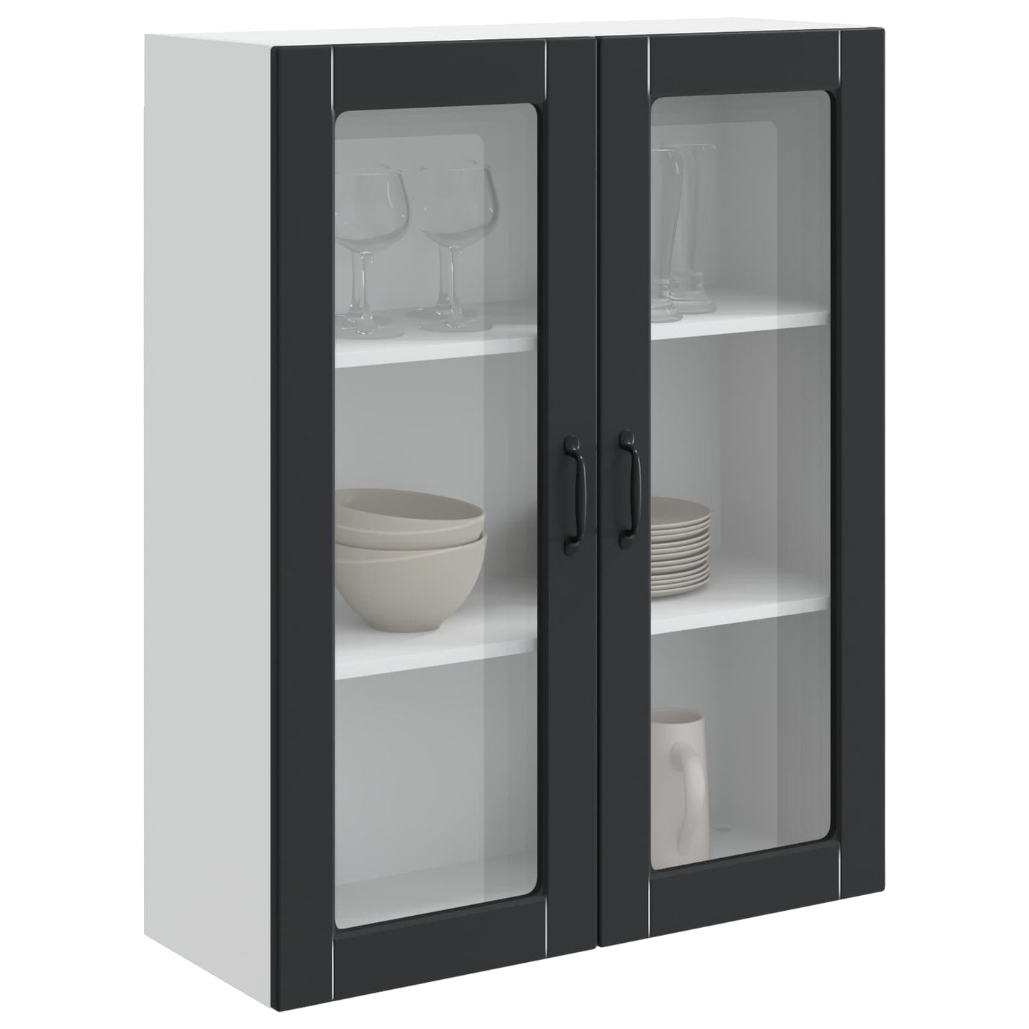 vidaXL Küchenschrank Kalmar Schwarz 80 x 31 x 100 cm Holzwerkstoff