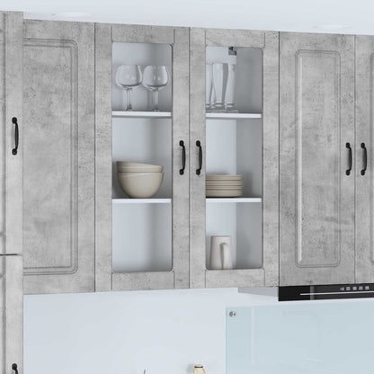 vidaXL Küchenschrank Kalmar Beton Grau 80 x 31 x 100 cm Holzwerkstoff