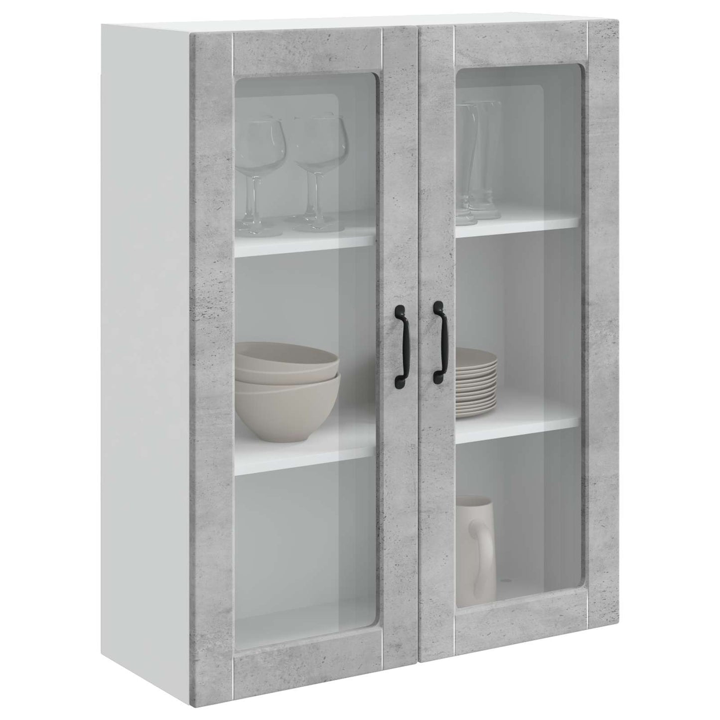 vidaXL Küchenschrank Kalmar Beton Grau 80 x 31 x 100 cm Holzwerkstoff