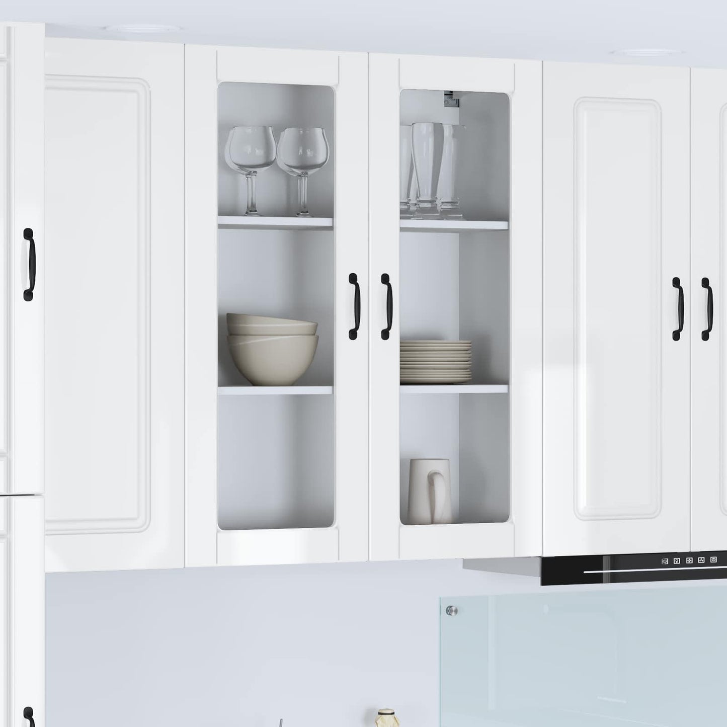 vidaXL Küchenschrank Kalmar Hochglanz Weiß 80 x 31 x 100 cm