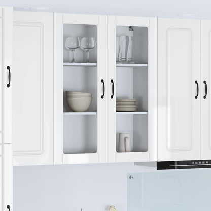 vidaXL Küchenschrank Kalmar Hochglanz Weiß 80 x 31 x 100 cm