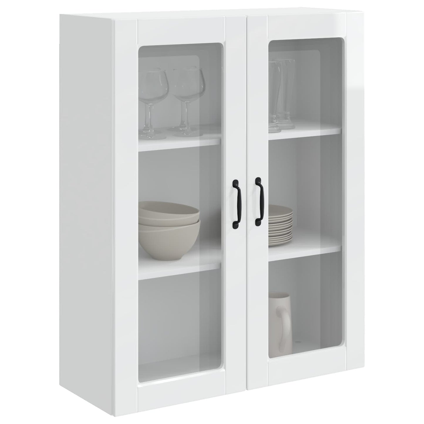 vidaXL Küchenschrank Kalmar Hochglanz Weiß 80 x 31 x 100 cm