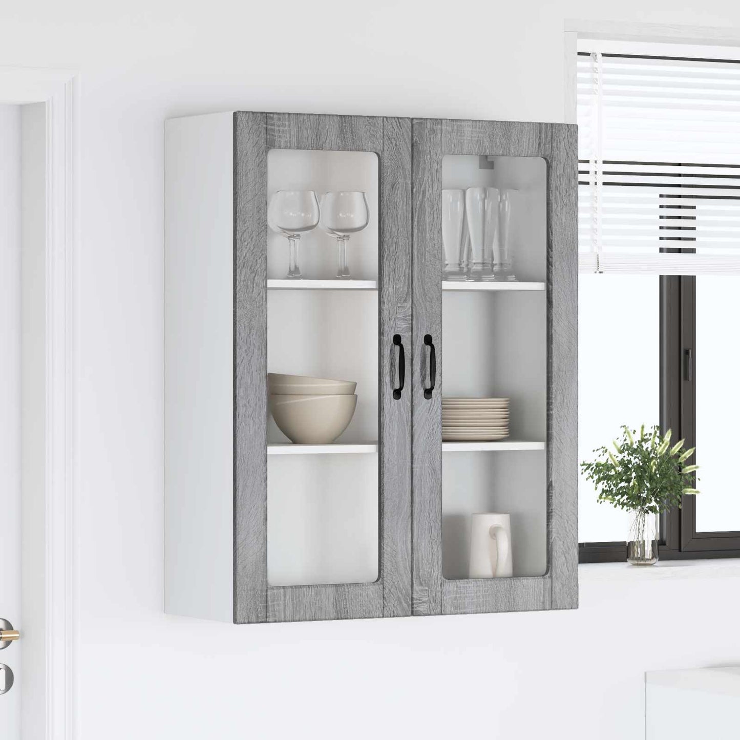 vidaXL Küchenschrank Kalmar Graues Sonoma 80 x 31 x 100 cm