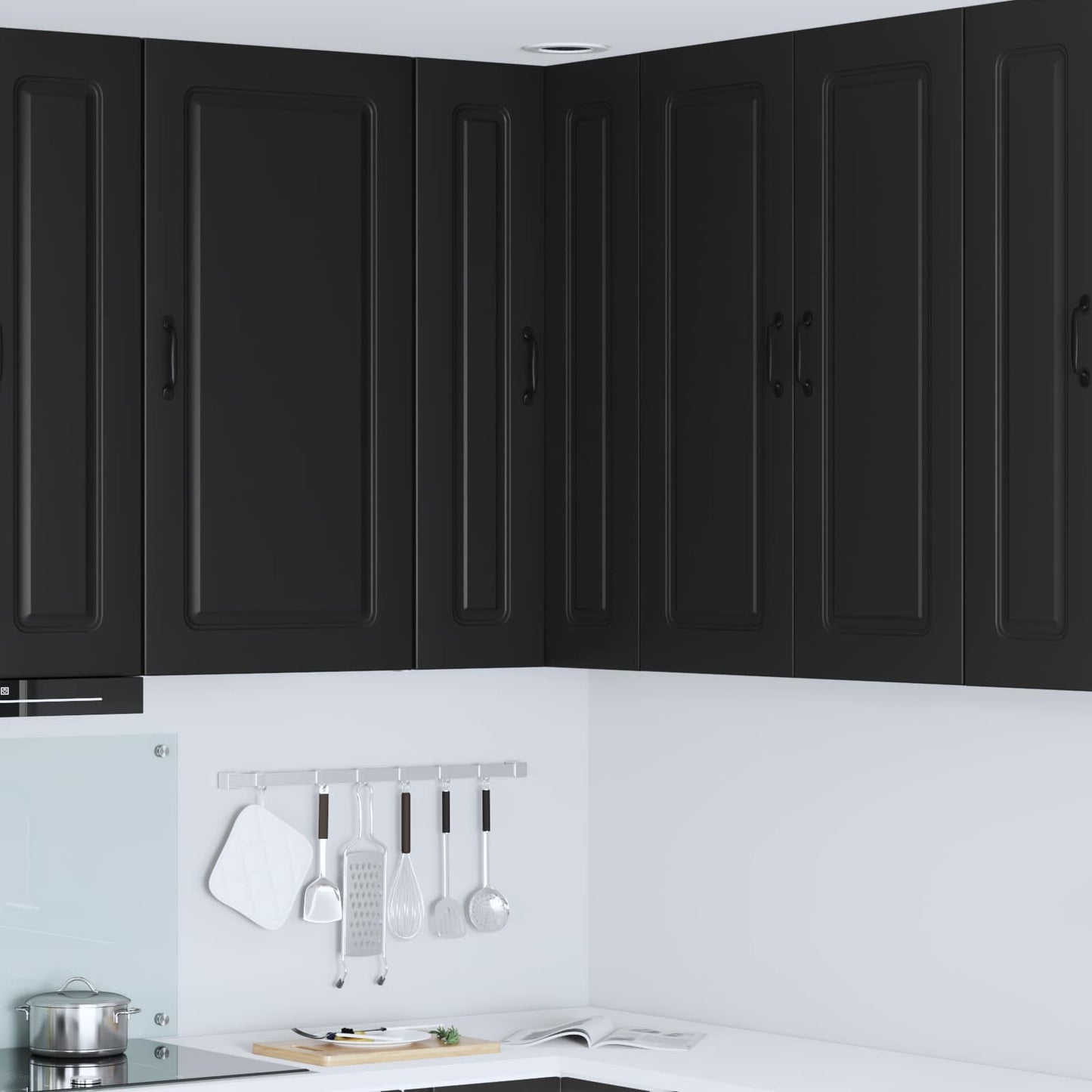 vidaXL Küchenschrank Kalmar Schwarz 57 x 57 x 100 cm Holzwerkstoff