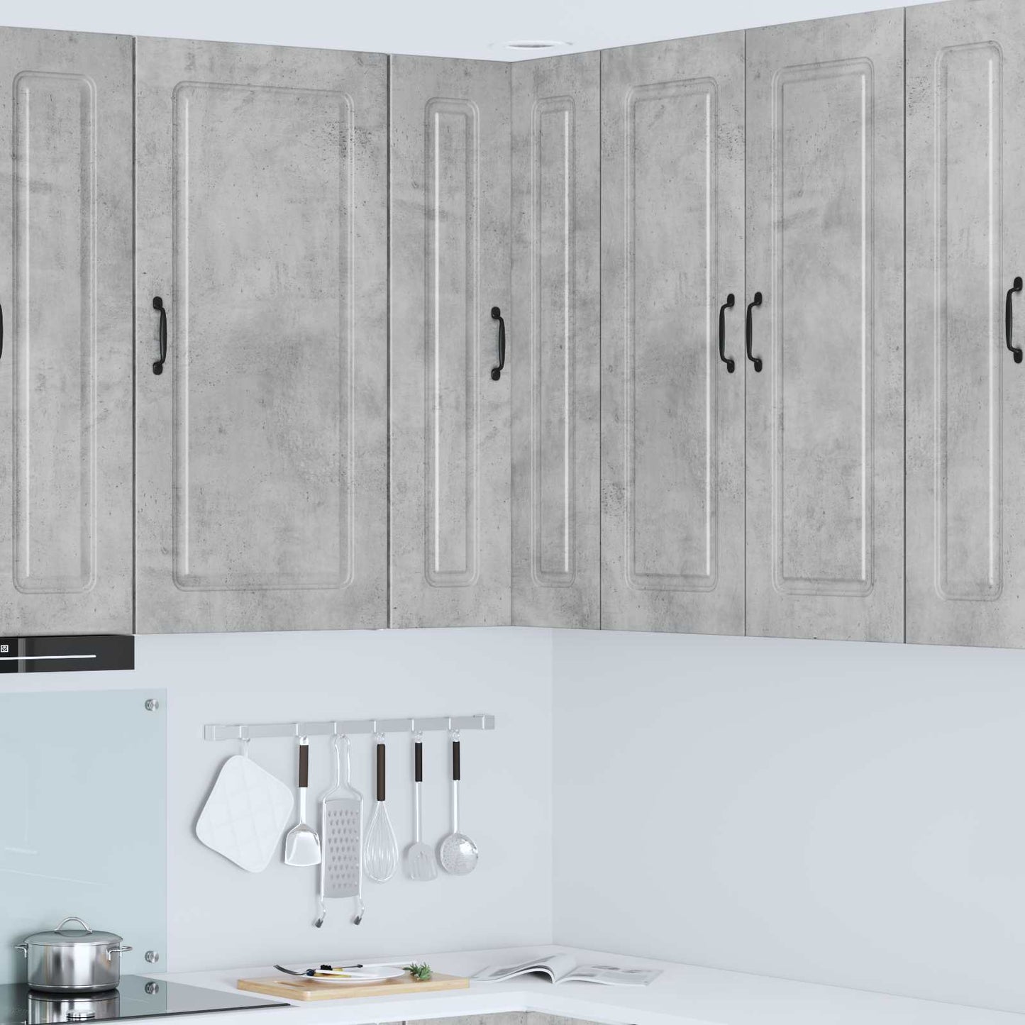vidaXL Küchenschrank Kalmar Beton Grau 57 x 57 x 100 cm Holzwerkstoff