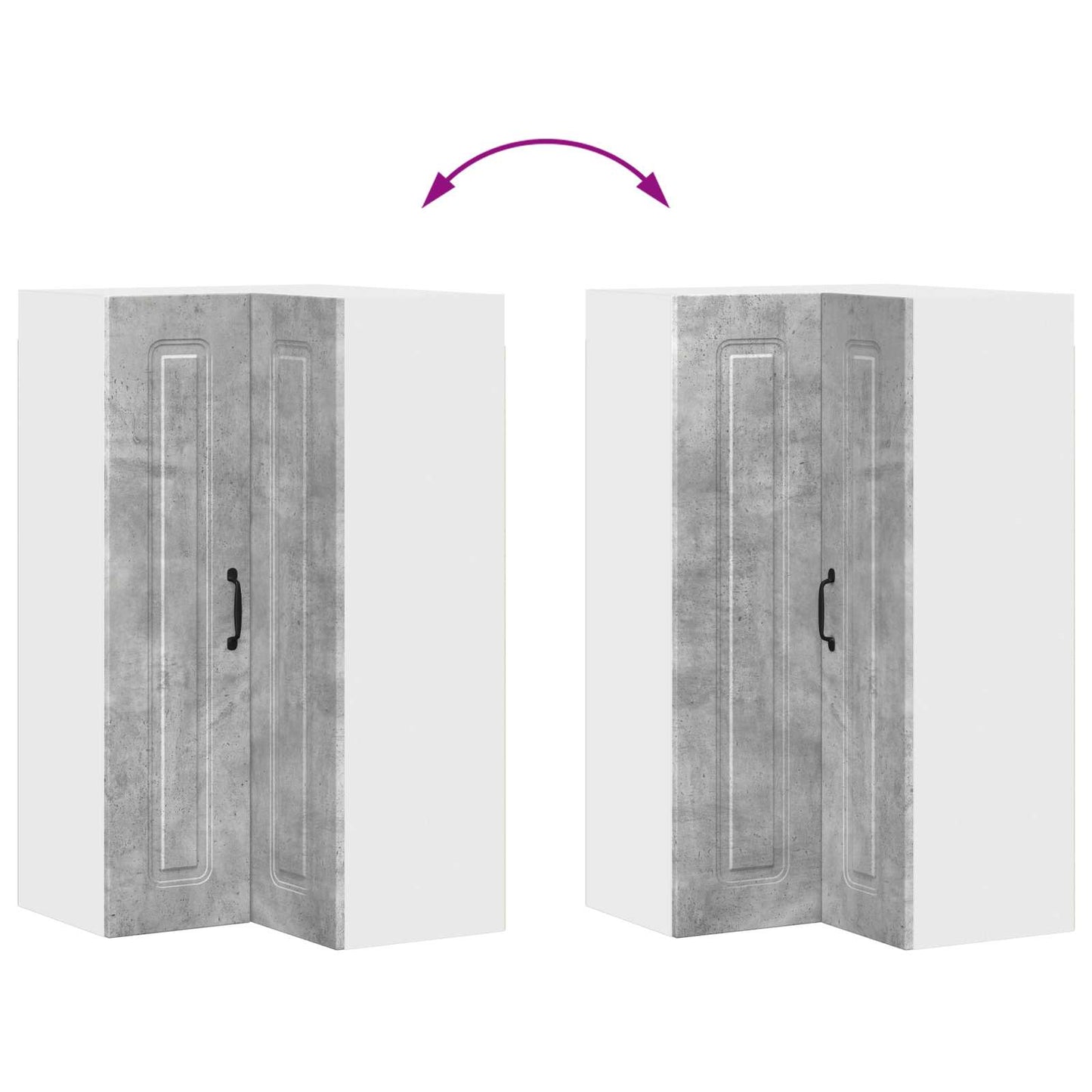 vidaXL Küchenschrank Kalmar Beton Grau 57 x 57 x 100 cm Holzwerkstoff