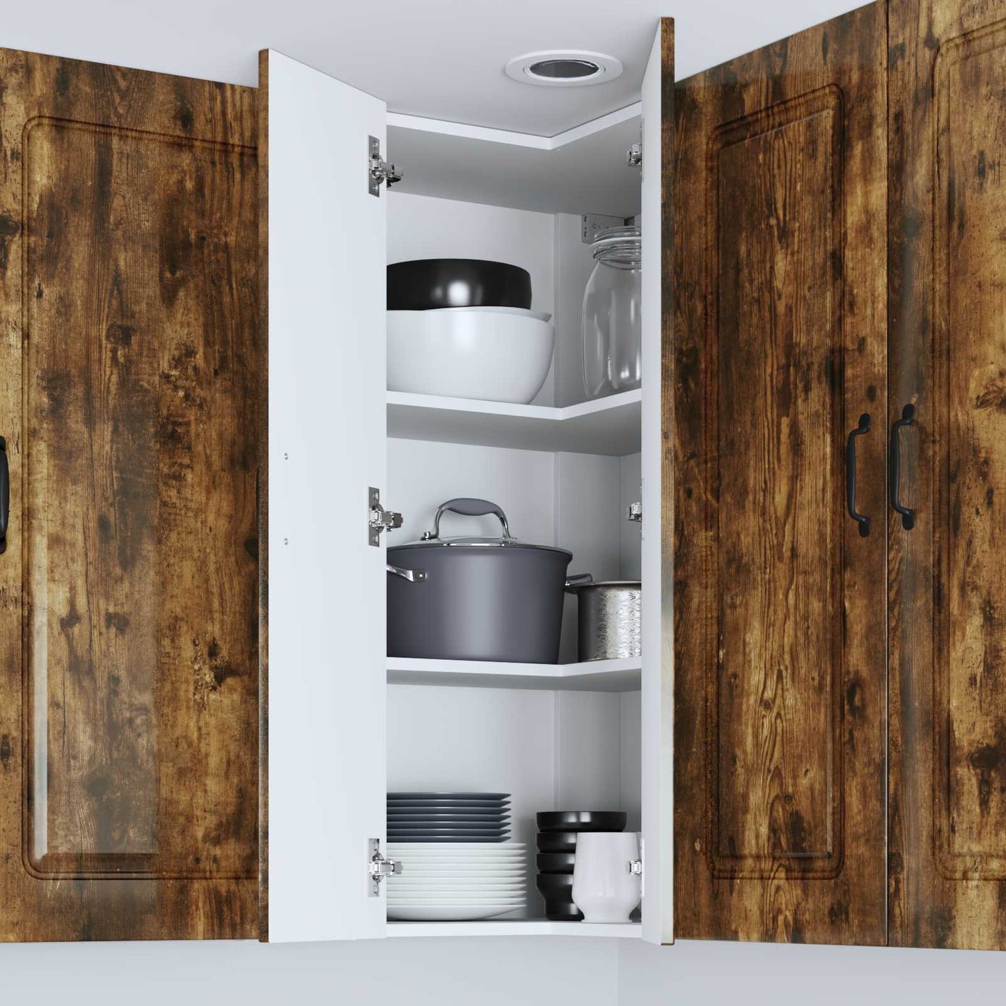 vidaXL Küchenschrank Kalmar Geräucherte Eiche 57 x 57 x 100 cm