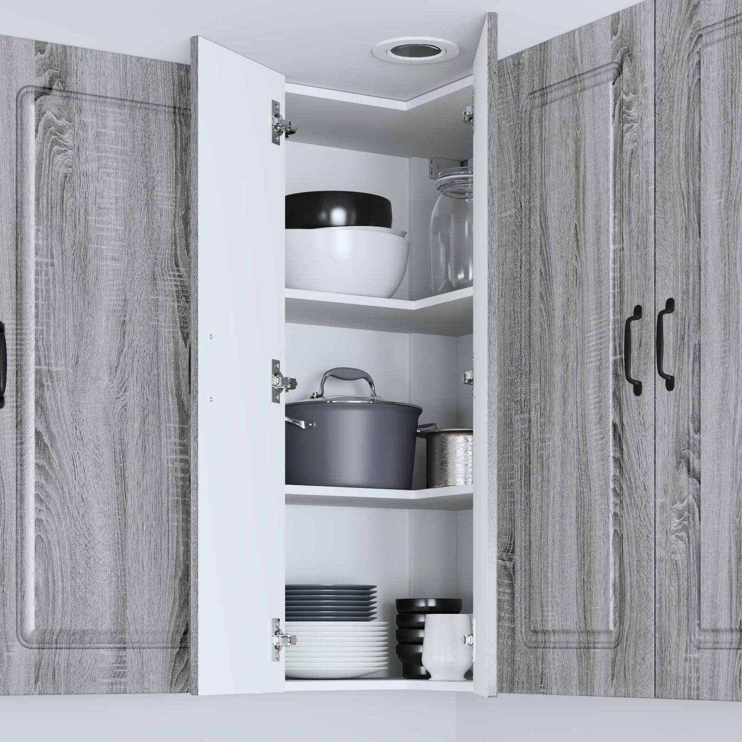 vidaXL Küchenschrank Kalmar Graues Sonoma 57 x 57 x 100 cm